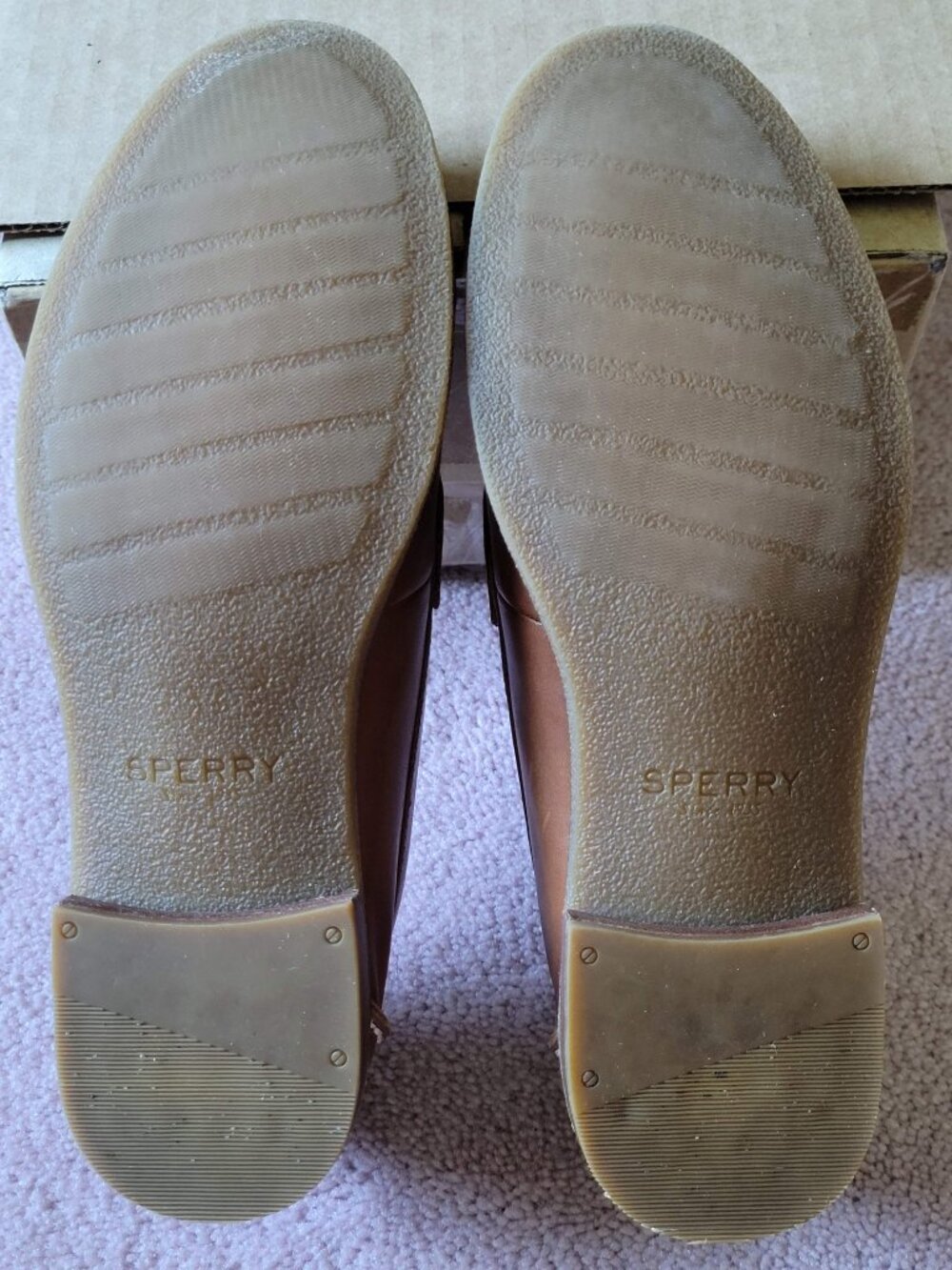 Sperry Top-Sider Seaport Light Brown Leather Penny Loafers Womens 8 - Picture 7 of 8